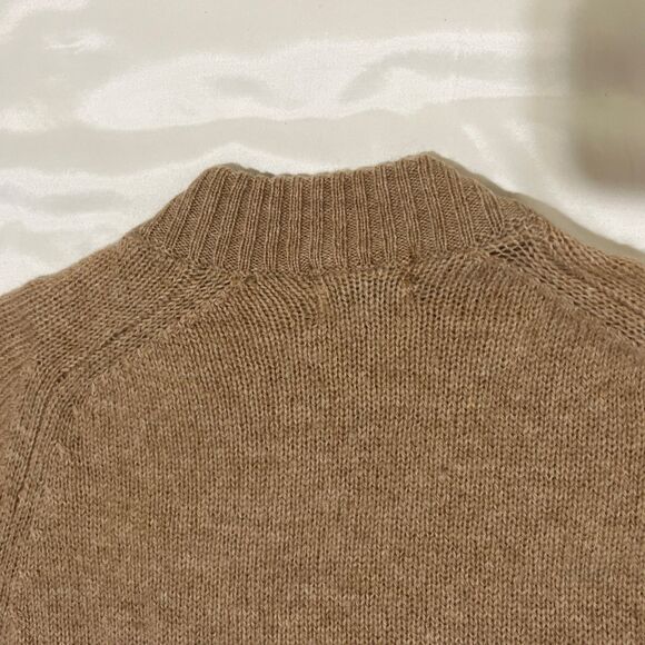 Alexander’s Sweater 100% Pure Wool Shetland Made In Scotland Size S Tan - Picture 14 of 15